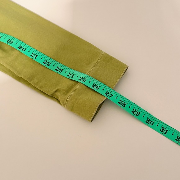 Sigrid Olsen Jacket Size 6 Green Utility Button Front Cotton Blend - Picture 8 of 10